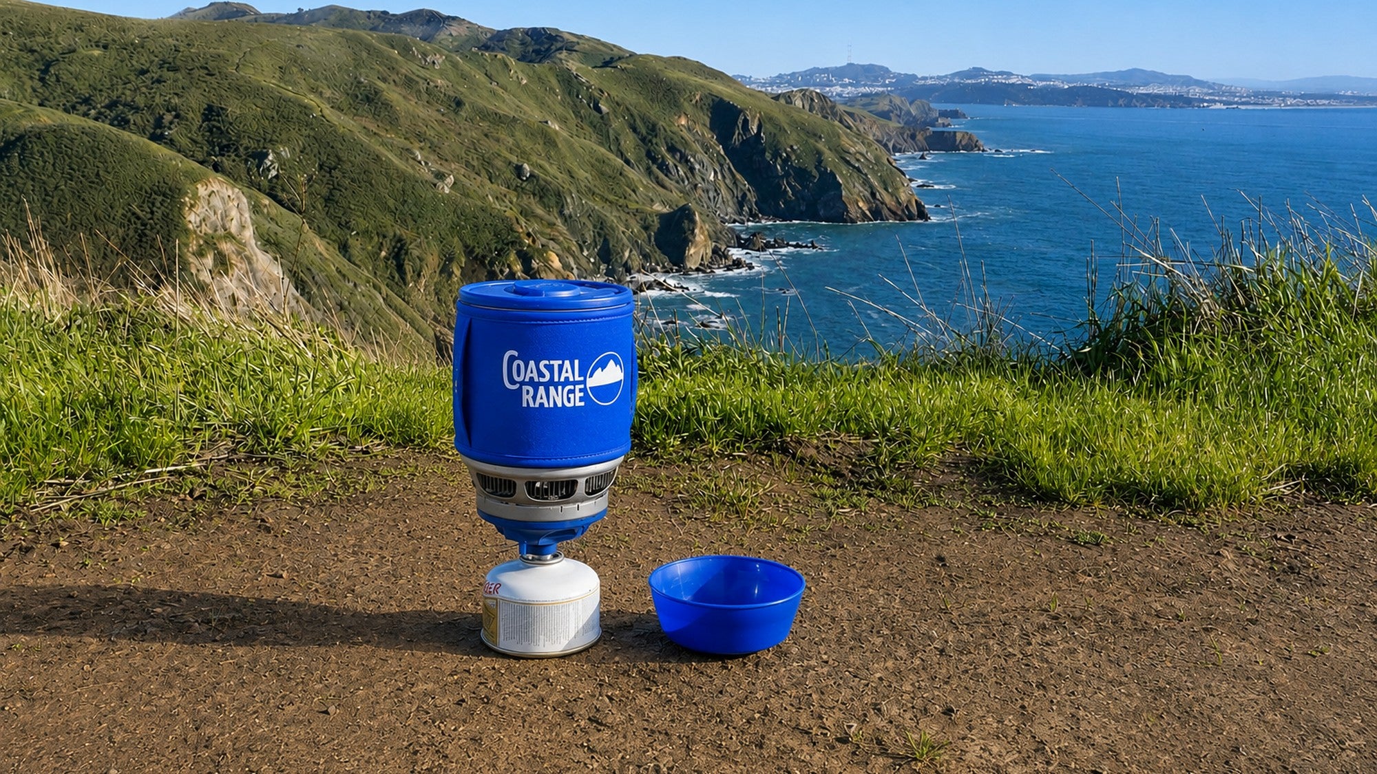 Coastal Range Backpacker ultralight stove on the coast