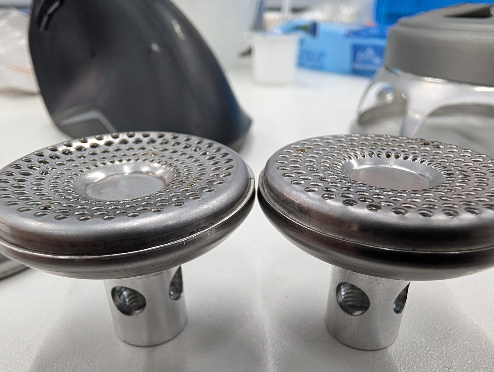 Machined burner elements (burner heads).